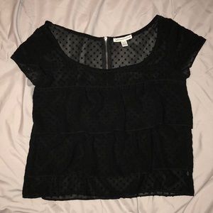 American Eagle Outfitters Black Blouse, Size XS